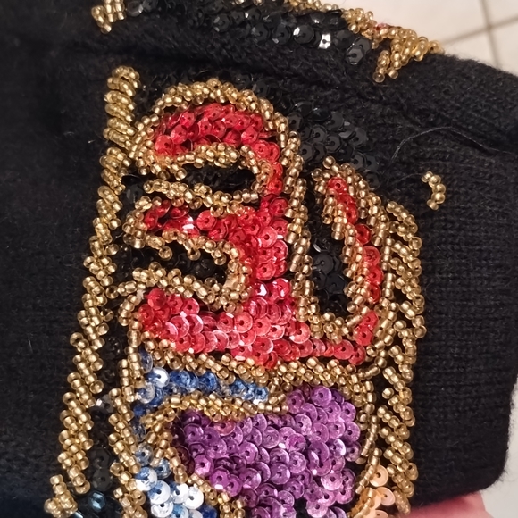 Beautiful vintage Embellished lambswool sweater - Picture 13 of 13